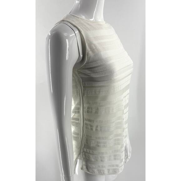 White House Black Market Womens Sleeveless Top Size XS Layered Sheer Overlay - Picture 3 of 7